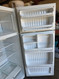 HOTPOINT 18 CUBIC FOOT REFRIGERATOR TOP FREEZER 2 ADJUASTABLE WIRE SHELVES GLASS CRISPER COVER 2 DRAWERS 1 DEIL DRAWER WIRE SKELF IN FREEZER WHITE LOCATED IN OUR PORTLAND OREGON APPLIANCE STORE SKU 24052