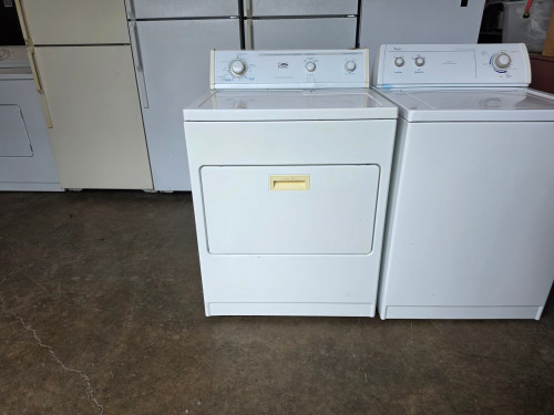 ESTATE BY WHIRLPOOL ELECTRIC DRYER HEAVY DUTY SUPER CAPACITY PLUS 7 CYCLE 4 TEMPERATURE TOP FILTER PULL DOWN HAMPER DOOR WHITE LOCATED IN OUR PORTLAND OREGON APPLIANCE STORE SKU 24061