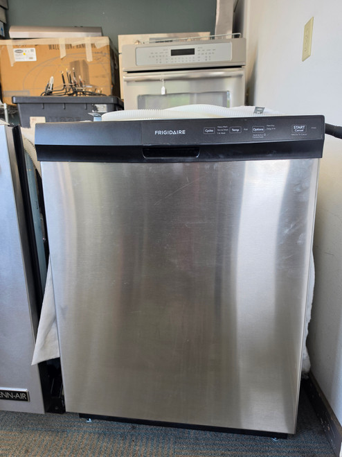 Frigidaire 24 Inch Full Console Dishwasher with 14 Place Setting Capacity, 3 Wash Cycles, 60 dBA Silence Rating, Stay-Put Door, Heated Dry, Delay Start, Self-Cleaning Filter, Cycle Indicator Lights Stainless Steel SKU 24078