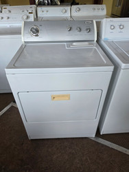 WHIRLPOOL COMMERCIAL QUALITY SUPER CAPACITY PLUS ELECTRIC DRYER  3 CYCLE AUTO DRY TIMRD DRY AIR DRY NO HEAT 3 TEMPERATURE PLUS WRINKLE SHIELD TOP FILTER PULL DOWN DOOR WHITE LOCATED IN OUR PORTLAND OREGON APPLIANCE STORE SKU 24091