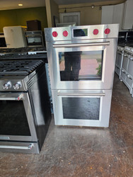 Wolf M Series 30 Inch Double Smart Electric Wall Oven with 10.2 cu. ft. Total Capacity, Dual Verti Flow Convection System, 10 Cooking Modes, Self Clean, Gourmet Mode, Temperature Professional LOCATED IN OUR PORTLAND OREGON APPLIANCE STORE SKU 24100