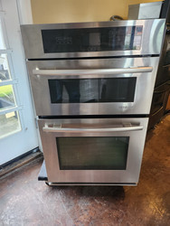 Jenn-Air Euro-Style Series 27 Inch Double Combination Electric Wall Oven with 8.6 Cu. Ft. Total Capacity, Upper Multimode® Convection System, Self-Clean, Rapid Preheat, Keep Warm, Bake Mode, Proof Mode, Sabbath Mode SKU 24121