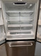 JENN-AIR 20 CUIC FOOT COUNTER DEPTH REFRIGERATOR BOTTOM FREEZER ICE MAKER WITH INTERNAL WATER DISPENSER GLASS SHELVES 2 CRISPER DRAWERS LARGE DELI DRAWER STAINLESS COSMETIC ISSUE ON DOORS SKU 24160
