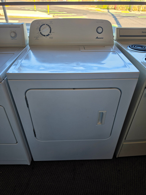 Amana 29 Inch Electric Dryer with 6.5 cu. ft. Capacity, 11 Dry Cycles, Wrinkle Prevent Option, 3 Temperature Settings and Automatic Dryness Control WHITE LOCATED IN OUR POTLAND OREGON APPLIANCE STORE SKU 24163