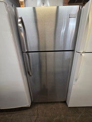 Frigidaire FFHT1817LS 18.2 cu. ft. Top-Freezer Refrigerator with 2 Adjustable Sliding Glass Shelves, 2 Humidity Controlled Crisper Drawers, Ready-Select Controls and Cool Zone Drawer: Stainless Steel