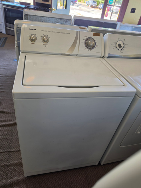 ADMIRAL TOP LOAD WASHER HEAVY DUTY SUPER CAPACITY 8 CYCLE WITH 2 SPEED COMBINATIONS 4 WATER LEVELS 4 TEMPERATURE SETTINGS WHITE LOCATED IN OUR PORTLAND OREGON APPLIANCE STORE SKU 24207