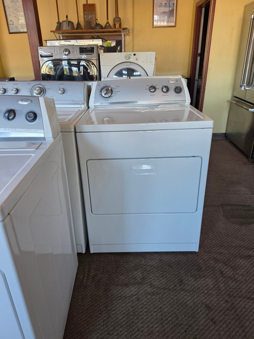 Whirlpool 29 Inch Electric Dryer with 7.0 cu. ft. Capacity, 12 Dry Cycles, 5 Temperature Options, Accu-Dry Sensor, Wrinkle Shield Option Plus, Timed Dry and Wide-Opening Hamper Door SMALL DENT ON TOP OF CONTROL PANEL SKU 24239