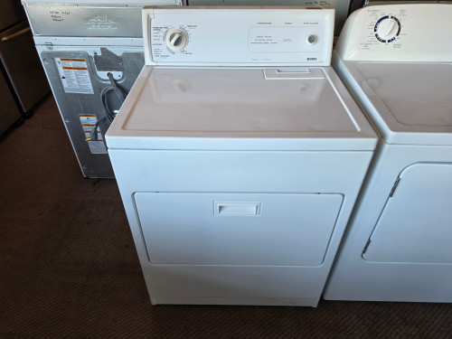 KENMORE 4 CYCLE ELECTRIC DRYER 2 AUTO DRY 1 TIMED AND AIR DRY OPTION TOP FILTER PULL DOWN DOOR WHITE LOCATED IN OUR PORTLAND OREGON APPLIANCE STORE SKU 24242