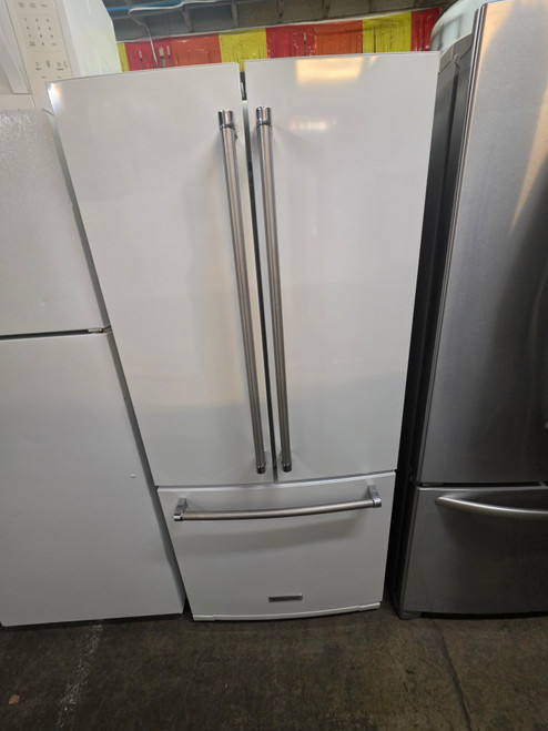 KitchenAid 30 Inch French Door Refrigerator with 20 cu. ft. Total Capacity, Extend Fresh Temperature Management System, Interior Water Dispenser, Produce Preserver, and Fresh Chill Temperature-Controlled Full-Width Pantry: White SKU 24262KitchenAid 30 Inch French Door Refrigerator with 20 cu. ft. Total Capacity, Extend Fresh Temperature Management System, Interior Water Dispenser, Produce Preserver, and Fresh Chill Temperature-Controlled Full-Width Pantry: White SKU 24262