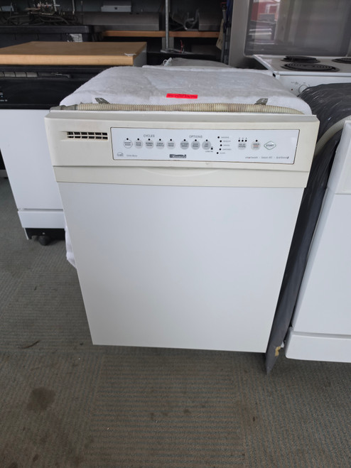 KENMORE 24 INCH BUILT IN DISHWASHER 5 CYCLE PLUS HI TEMP WASH SANITIZE RINSE AIR DRY SETTING DELAYED START WHITE LOCATED IN OUR PORTLAND OREGON APPLIANCE STORE SKU 24271