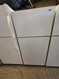 HOTPOINT 14 CUBIC FOOT REFRIGERATOR TOP FREEZER WIRE SHELVES 2 CRISPER DRAWERS COSMETIC ISSUES ON DOORS WHITE LOCATED IN OUR PORTLAND OREGON APPLIANCE STORE SKU 24276