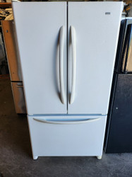 KENMORE ELITE 25 CUBIC FOOT  FRENCH DOOR REFRIGERATOR WITH INTERNAL WATER DISPENSER WITH ICE MAKER GLASS SHELVES WIDE-N-FRESH DELI DRAWER 2 CRISPER DRAWERS PULL OPEN FREEZER DOOR WHITE LOCATED IN OUR PORTLAND OREGON APPLIANCE STORE SKU 16548