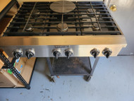 KITCHENAID 36 INCH 6 BURNER COOKTOP CONTINUOUS BURNER GRATES STAINLESS LOCATED IN OUR PORTLAND OREGON APPLIANCE STORE SKU 16588