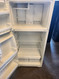 HOTPOINT 14 CUBIC FOOT REFRIGERATOR WIRE SHELVES 2 CRISPER DRAWERS COSMETIC ISSUES ON  RIGHT HAND TOP AND SIDE SEE PIC'S PERFECT GARAGE UNIT LOCATED IN OUR PORTLAND OREGON APPLIANCE STORE SKU 16816