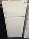 HOTPOINT 16 CUBIC FOOT REFRIGERATOR TOP FREEZER WIRE SHELVES LARGE SINGLE CRISPER DRAWER 2 DAIRY COMPARTMENTS IN TO DOOR WHITE LOCATED IN OUR PORTLAND OREGON APPLIANCE STORE SKU 16833