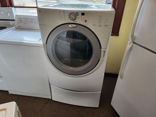 WHIRLPOOL DUET ELECTRIC DRYER 5 AUTOMATIC DRY AND 3 MANUAL DRY OPTION 4 TEMPERATURE PLUS AIR DRY WRINKLE SHIELD CHARCOAL GRAY LOCATED IN OUR PORTLAND OREGON APPLIANCE STORE SKU 16892