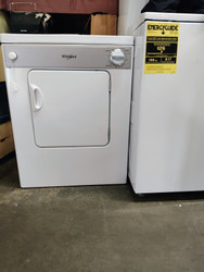 Whirlpool 120V LDR3822PQ 24 Inch Electric Dryer with 3.4 Cu. Ft. Capacity, Accu-Dry Sensor Drying, End-of-Cycle Signal, 3 Dry Cycles, Air Dry Cycle, Permanent Press, and Timed Dry WHITE LOCATED IN OUR PORTLAND OREGON APPLIANCE STORE SKU 17655-
