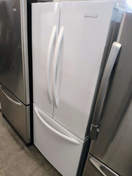 Kitchen Aid KFFS20EYWH French Door Refrigerator, 30 in, 20.0 cu.ft, with Internal Water Dispenser, Automatic Ice Maker, Sabbath Mode, Quiet Compressor, Hidden Hinges and Energy Star Qualified WHITE LOCATED IN OUR PORTLAND OREGON APPLIANCE STORE SKU 17751