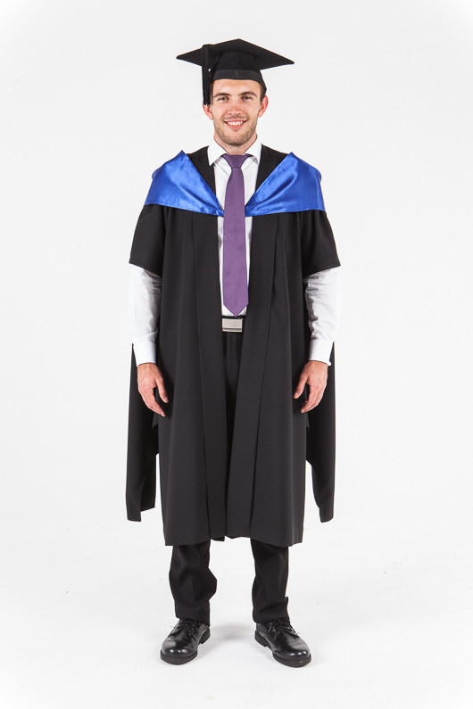 Bachelors Graduation Gown University Fully Fluted  Academic Robe Masters BA MA 