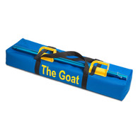 Compact Goat with One 4' Extensions and carry Bag. 24' Of length with hook and soft touch pad and wheel. All pins included