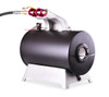 Pro Forge PF200 back left view showing bar stock open port ideal for shoemaking or blacksmith jobs