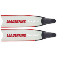 Leaderfins Fiberglass Full Foot Free-diving Fins, Black/Red, Ice(37-38)