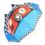Kiddi Choice 3D Pop-Up Blue/Red Racing Car Cute Umbrella