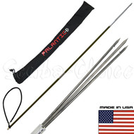 CARBON FIBER 5' Travel Spearfishing Two-Piece Pole Spear 3 Prong Paralyzer & Bag