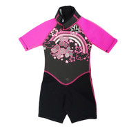 Kiddi Choice Kids 2.5mm Neoprene Short Sleeve Wetsuit Black/Pink