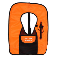 Scuba Choice Adult Orange Snorkel Vest With Front Pocket & Whistle