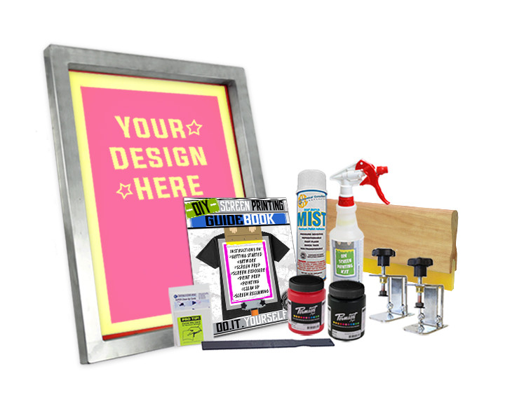 4 Color Supply Kit with Plastisol Inks - Burn your Own Screens
