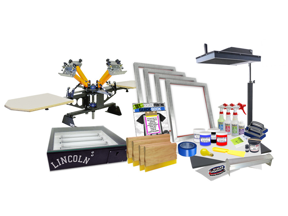 Details about   4 Color 1 Station Silk Screen Printing Kit Machine Flash Dryer 16" X 16" Drying 