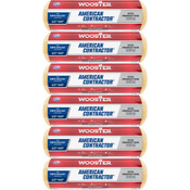 Wooster Genuine 6 pack of 9" American Contractor 1/2" Nap Roller Cover R363-9-6PK