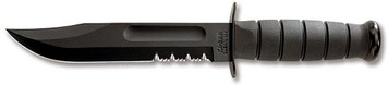 Ka-Bar Knife Black Kraton Full Size Serrated