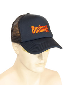 BUSHNELL Navy Trucker Cap with Orange Logo