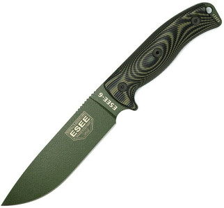 ESEE Knives Knife Model 6 OD Green Blade & 3D Machined G10 Handle 