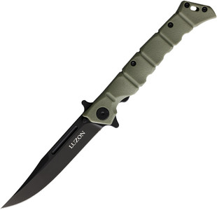 Cold Steel Knife Medium Luzon OD Green Handle & Black Blade