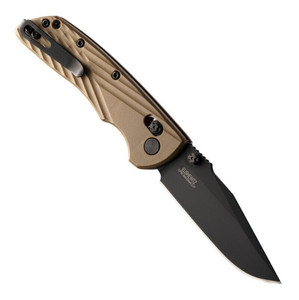 Hogue Knife Deka CPM MagnaCut Clip Point Black Blade FDE Polymer Frame 
