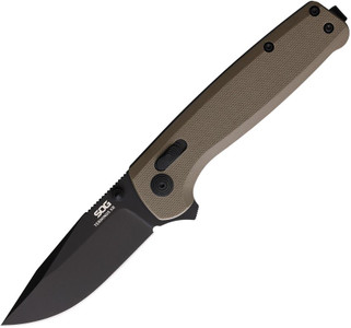 SOG Knife Terminus XR Lock Black D2 Blade Tan G10 Handle 
