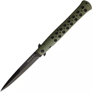 Cold Steel Knife TI-LITE OD Green Zytel Handle Black 6" AUS8A Blade 26SXP-ODBK