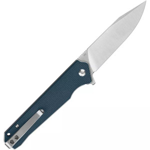 QSP Knife Mamba Linerlock D2 Steel Blade Blue Micarta Handle QS111-H1