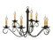 Katie's Handcrafted Lighting Adams 2-Tier Chandelier Finished In Aged Black Finish