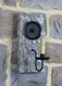 Katie's Handcrafted Lighting Barn Wood Electric Wall Sconce - Antique Slate With White Finish