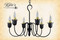 Farmhouse Chandelier in Aged Black Finish, Handcrafted In The USA by Katie's Handcrafted Lighting
