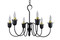 Farmhouse Chandelier in Aged Black Finish, Handcrafted In The USA by Katie's Handcrafted Lighting