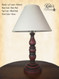 Katie's Abby Lamp, Base Coat Barn Red, Top Coat Black Rub, Trim Color None, Optional 13" Linen Shade In Natural