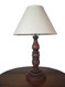 Katie's Abby Lamp, Base Coat Barn Red, Top Coat Black Rub, Trim Color None, Optional 13" Linen Shade In Natural