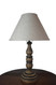 Katie's Abby Lamp, Base Coat Cappuccino, Top Coat None, Trim Color Black, Optional 13" Linen Shade In Chalk