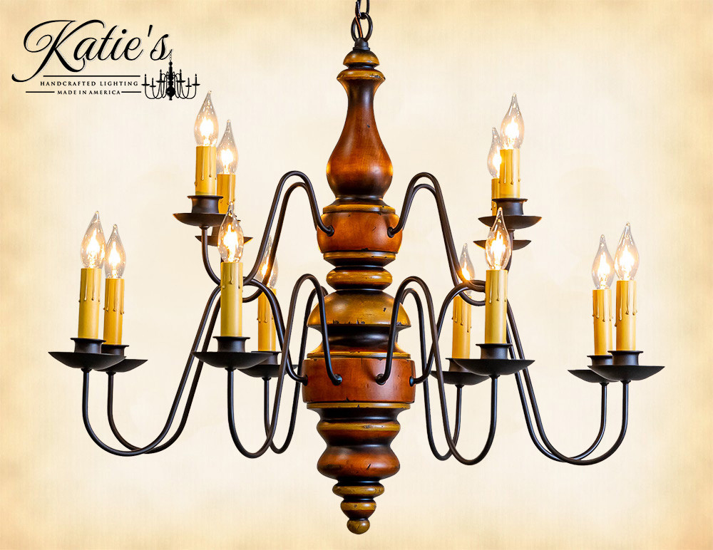 Wood Chandeliers Charleston 12 Arm Chandelier Katie's Handcrafted