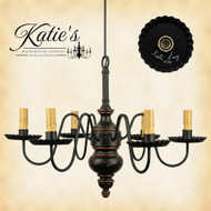 Signature Series Custom Chesapeake Mini finished in Spicy Mustard, Black Crackle, with Barn Red Trim 